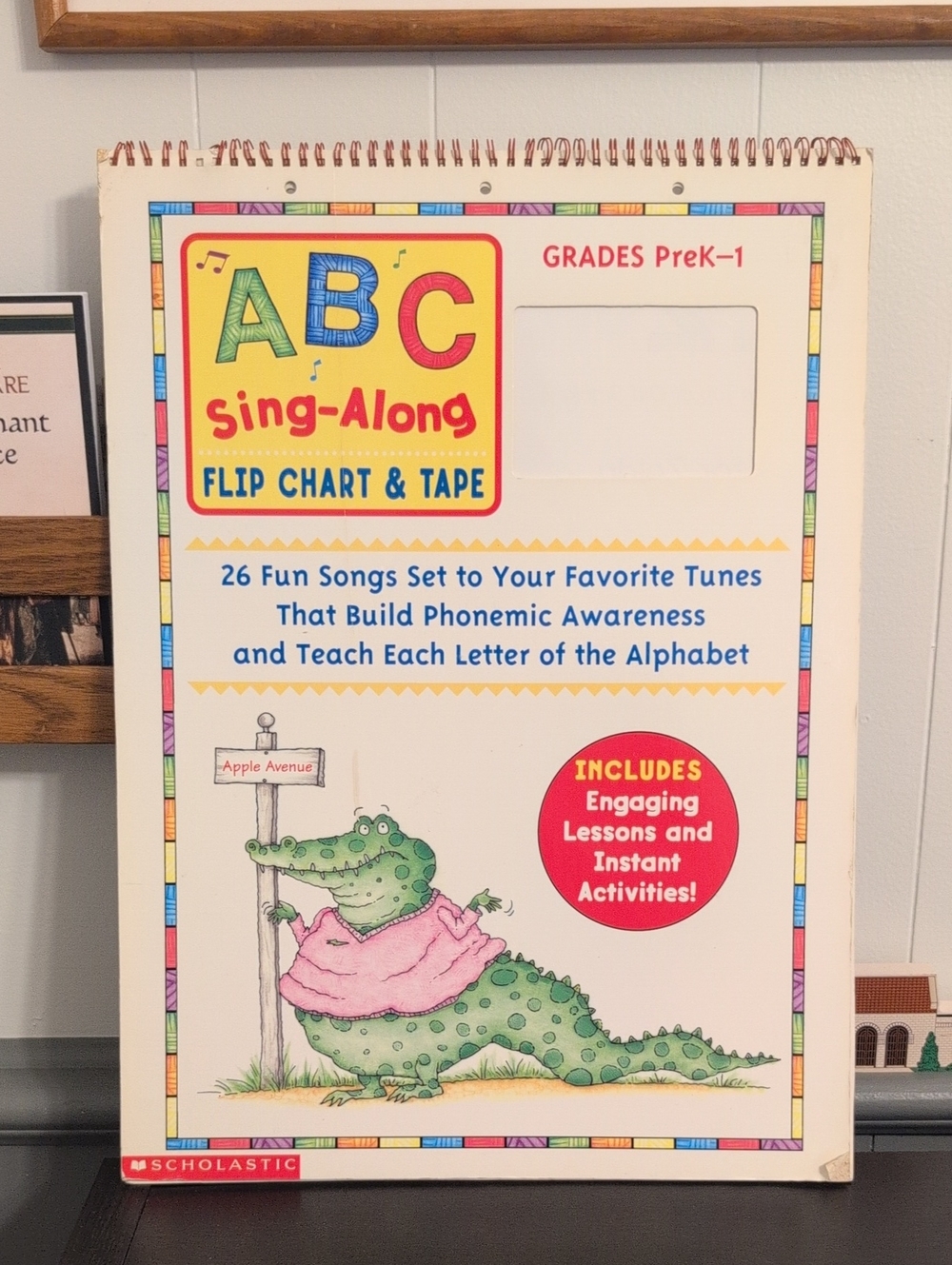 Scholastic ABC Sing-Along Flip Chart & Tape - Yellow, Red, Blue, Green